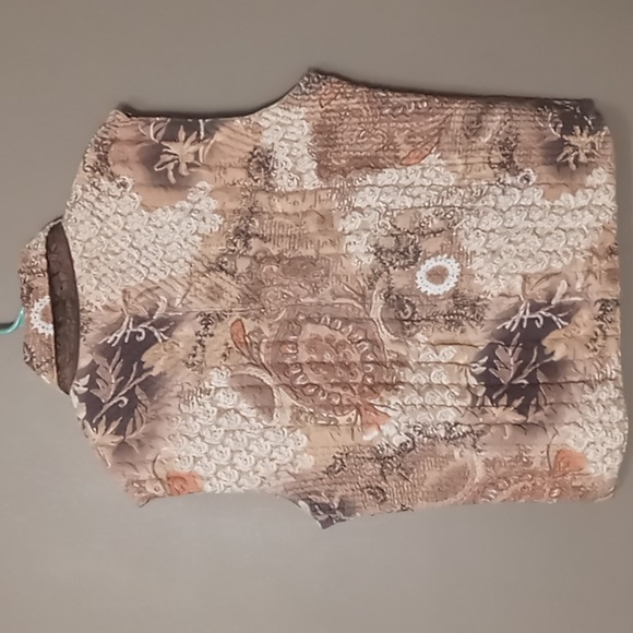 Ubu Full Zip Paisley and Brown Reversible Soft Vest XL - Picture 2 of 10